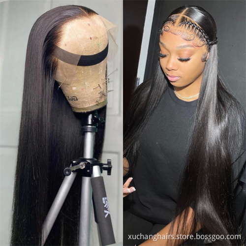 Pre plucked front lace wig cheap human hair wig transparent lace frontal wigs for black women perruque naturel cheveux humain